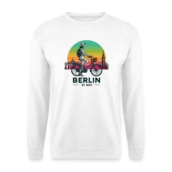 Berlin Skyline Radfahren Illustration - Unisex Pullover - Weiß - Vorne