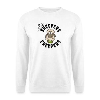 Schäfchen, Sheepers Creepers, Gruseliges Schäfchen - Unisex Pullover - Weiß - Vorne
