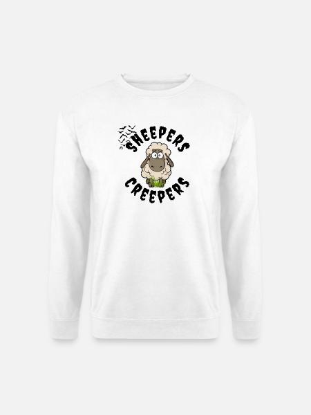 Schäfchen, Sheepers Creepers, Gruseliges Schäfchen - Unisex Pullover - Weiß