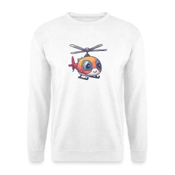 Smiling helicopter - Unisex Sweatshirt - white - Front