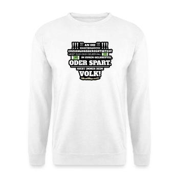 Nicht immer vom Volk - Unisex Pullover - Weiß - Vorne