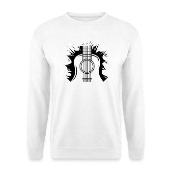 Icône d’illustration de logo d’explosion de guitare - Sweat-shirt Unisexe - blanc - Devant