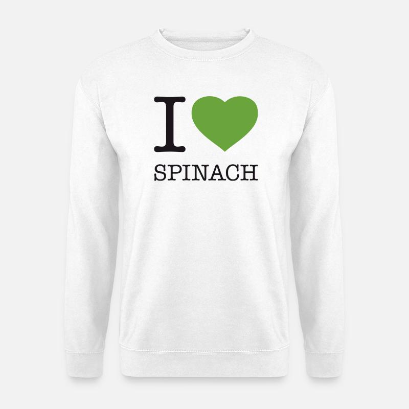 I LOVE SPINACH Spinat - Unisex Sweatshirt - white