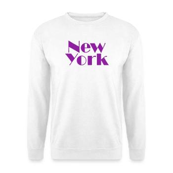 NEW YORK-Purple Broadway - Unisex Sweatshirt - white - Front
