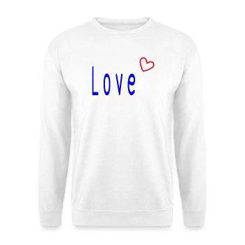 VALENTINE'S DAY. Bachelorette party. I LOVE YOU. I LOVE YOU. LOVE - Unisex Sweatshirt - white - Front