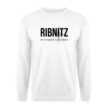 Koordinaten Ribnitz - Unisex Pullover - Weiß - Vorne