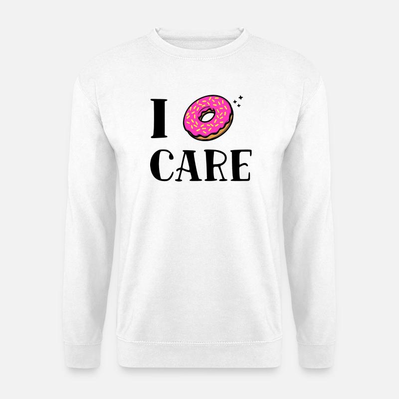 Is Mir Egal Witzig Donut Statement - Unisex Pullover - Weiß