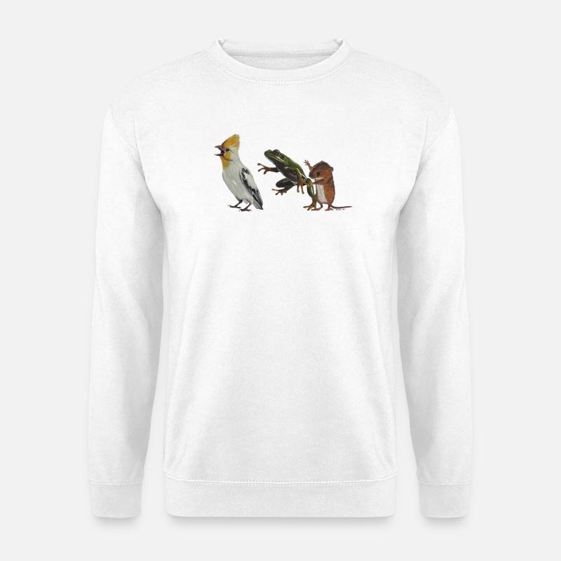 Die Polonaise oder Vogel, Frosch und Maus - Unisex Pullover - Weiß