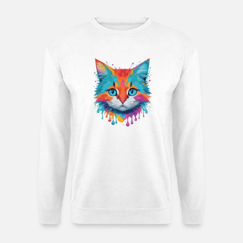 Niedliche Katze - Unisex Pullover - Weiß