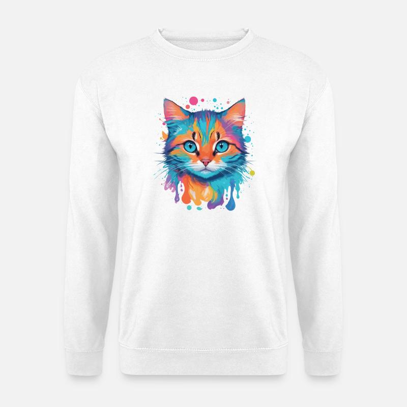 Niedliche Katze - Unisex Pullover - Weiß