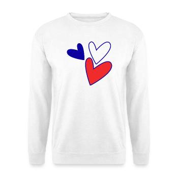 PAAR. ICH HABE GERADE GEHEIRATET. Junggesellinnenabschied. VALENTINSTAG. MARIES - Unisex Pullover - Weiß - Vorne