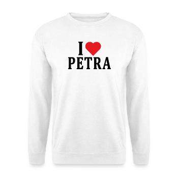 t-shirt J’aime Petra t-shirt idée cadeau - Sweat-shirt Unisexe - blanc - Devant