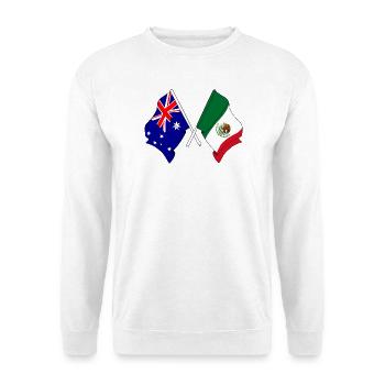 Flag of Australia and Mexico flag crossed - Unisex Sweatshirt - white - Front