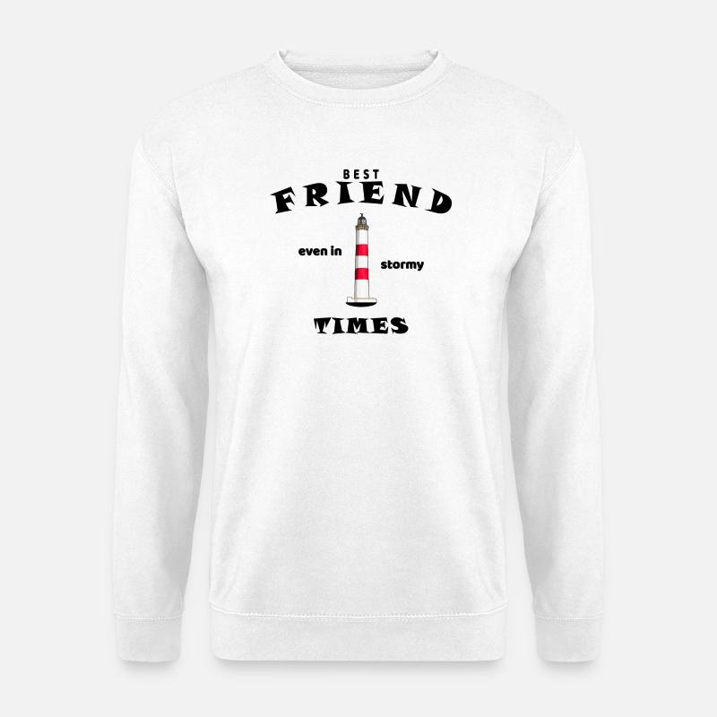 Bester Freund, beste Freundin, Freunde, Englisch - Unisex Pullover - Weiß