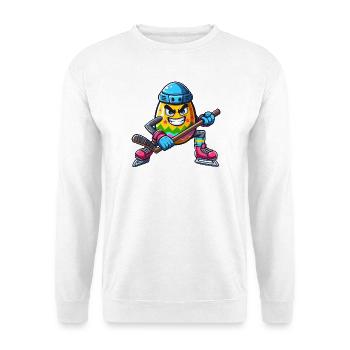 Osterei Eishockey Design | Eishockeyspieler - Unisex Pullover - Weiß - Vorne