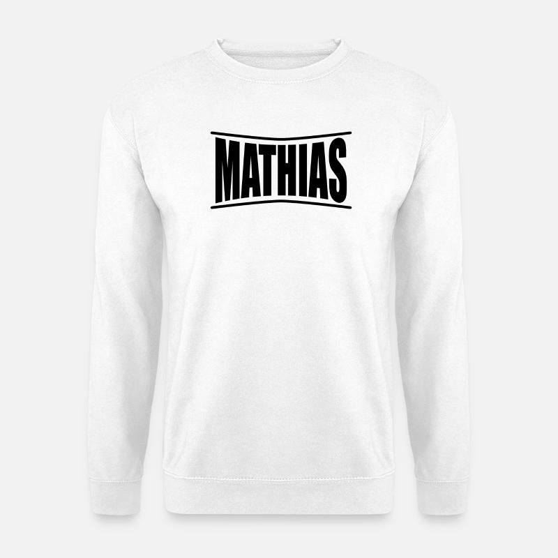 T-Shirt Mathias T-Shirt Geschenkidee - Unisex Pullover - Weiß