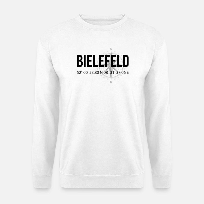 Koordinaten Bielefeld - Unisex Pullover - Weiß