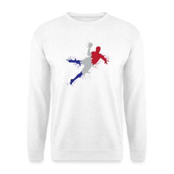 Handball Team France Flag Eplosion Symbol - Unisex Sweatshirt - white - Front