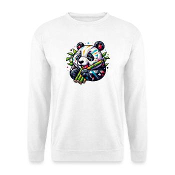Panda - Unisex Pullover - Weiß - Vorne