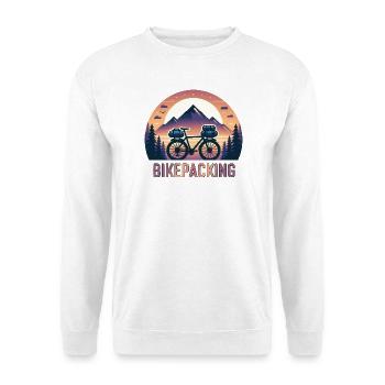 Mountain Camping Vélo Bikepacking Bike Packing - Sweat-shirt Unisexe - blanc - Devant