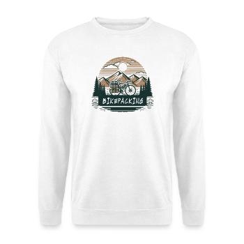 Gravel Bike Mountain Bikepacking Adventure Design - Unisex Sweatshirt - white - Front
