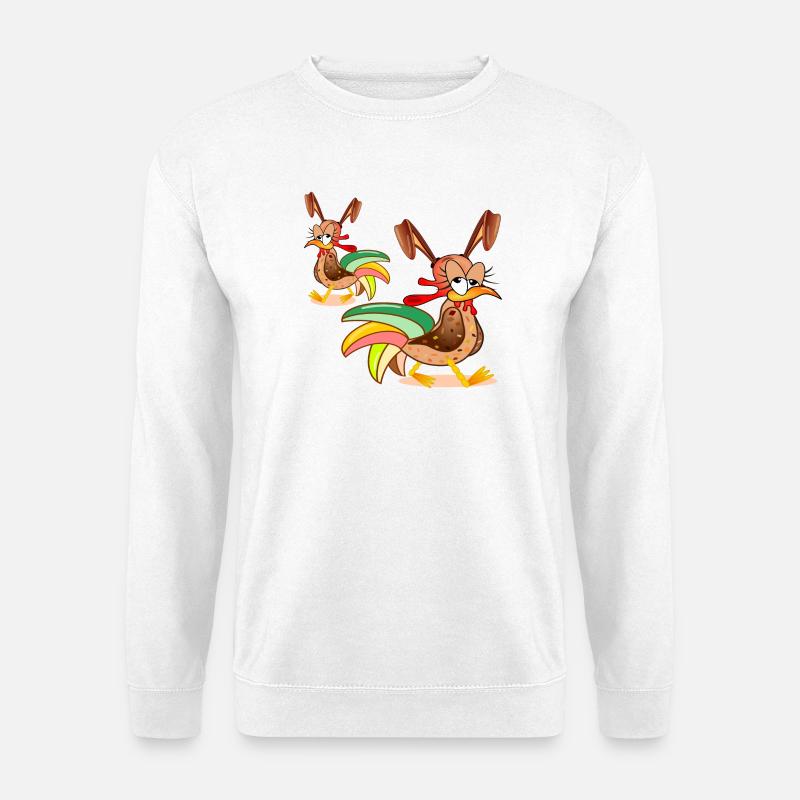 EASTER CHICKENS EASTER BUNNIES COUPLES - Unisex Sweatshirt - white
