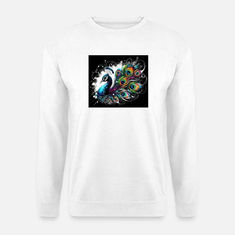 Pfau - Unisex Pullover - Weiß