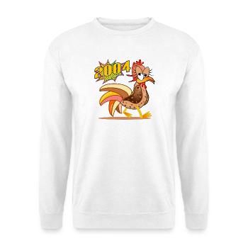 22e anniversaire 2004 Poulet - Sweat-shirt Unisexe - blanc - Devant