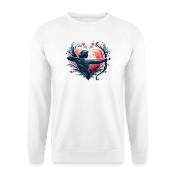 Illustration d’Archer de cœur mythique - Sweat-shirt Unisexe - blanc - Devant