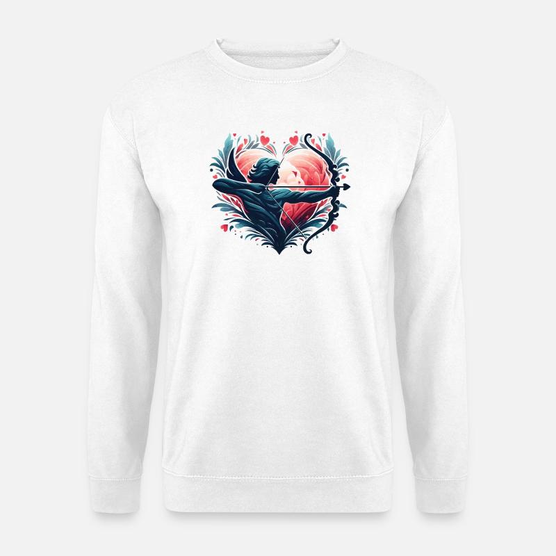 Mythical Heart Archer Illustration - Unisex Sweatshirt - white