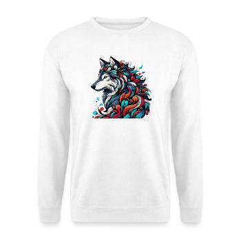 Loup - Sweat-shirt Unisexe - blanc - Devant