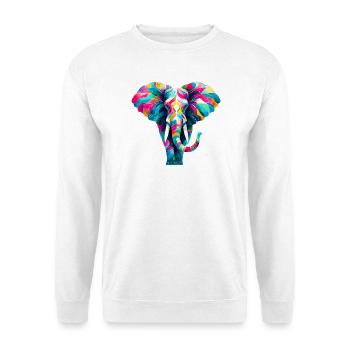 Éléphant - Sweat-shirt Unisexe - blanc - Devant