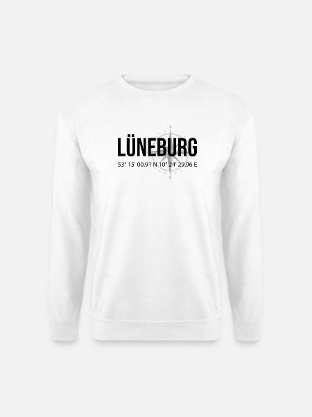 Koordinaten Lüneburg - Unisex Pullover - Weiß