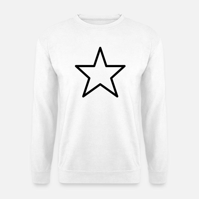 Stern Umriss Symbol - Unisex Pullover - Weiß