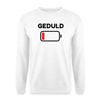Roter Akzentblock - Unisex Pullover - Weiß - Vorne