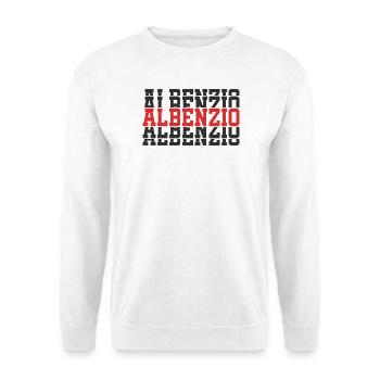 Albenzio t-shirt gift t-shirt stacked text - Unisex Sweatshirt - white - Front