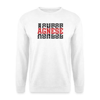 T-Shirt Agnese T-Shirt Geschenkidee gestapelter Text - Unisex Pullover - Weiß - Vorne