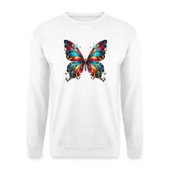 Schmetterling - Unisex Pullover - Weiß - Vorne
