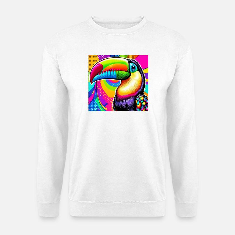 Tukan Pop Art - Unisex Pullover - Weiß