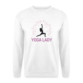Yoga-Mädchen - Unisex Pullover - Weiß - Vorne