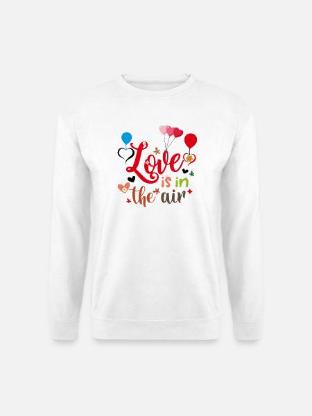 Liebe liegt in der Luft - Unisex Pullover - Weiß