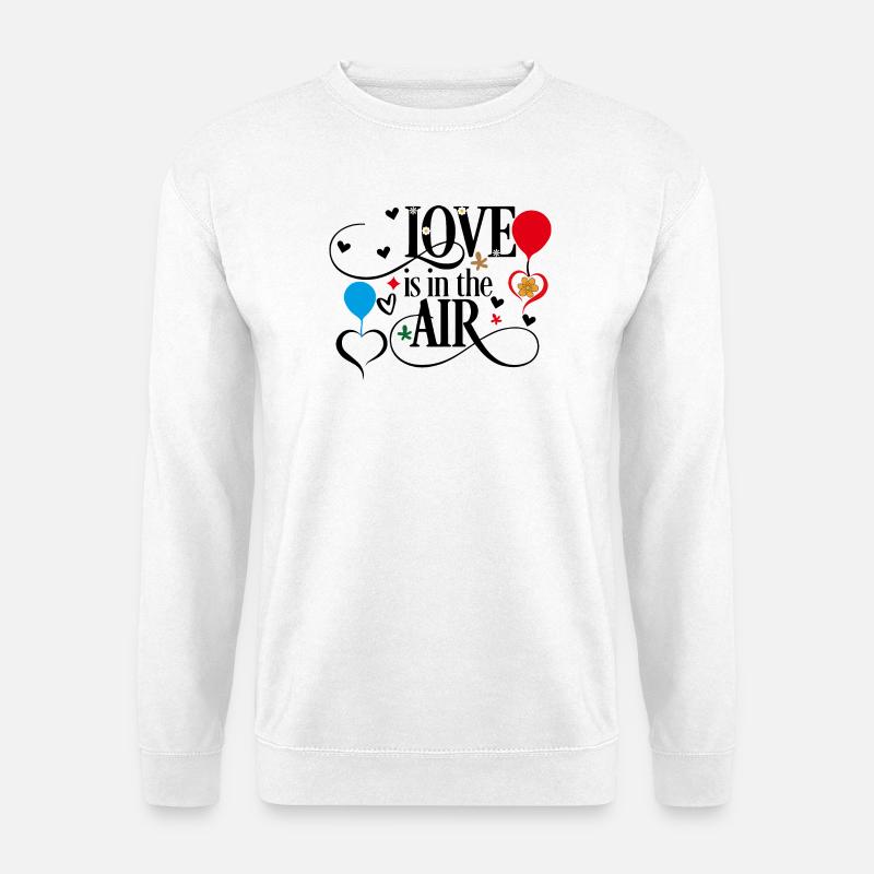 Liebe liegt in der Luft - Unisex Pullover - Weiß