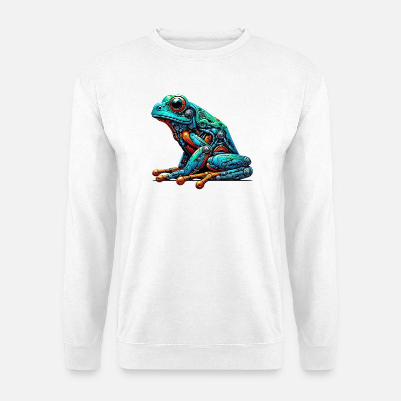 Roboter-Frosch - Unisex Pullover - Weiß