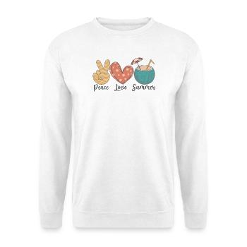 Frieden Liebe Sommer - Unisex Pullover - Weiß - Vorne