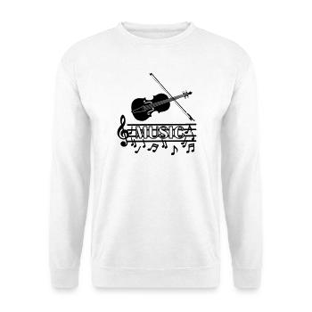 Geigenmusik-Logo - Unisex Pullover - Weiß - Vorne