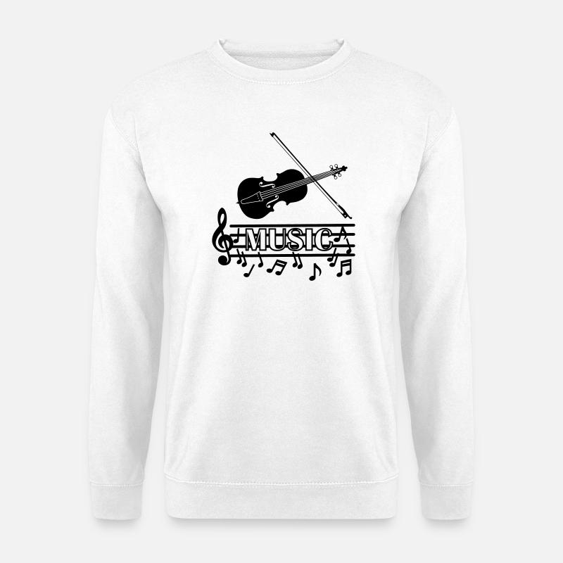 Geigenmusik-Logo - Unisex Pullover - Weiß