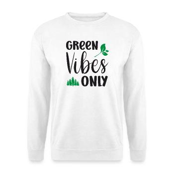 Nur grüne Vibes - Unisex Pullover - Weiß - Vorne