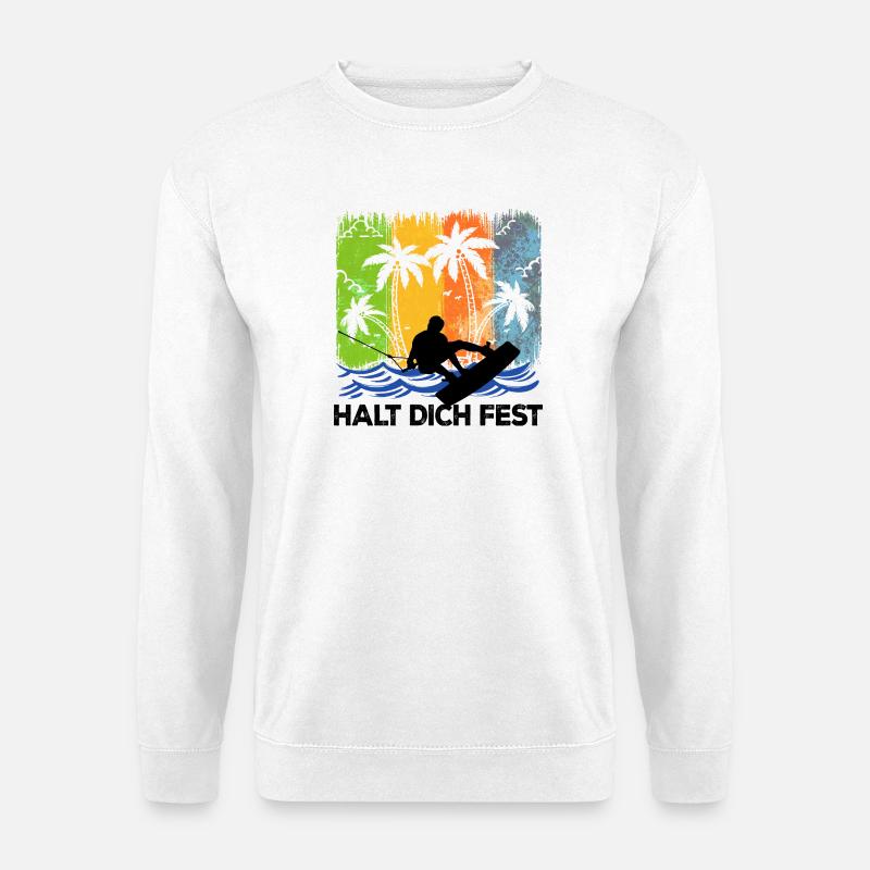 Wakeboard Kitesurfer Statement Surf Stunt Wave - Sweat-shirt Unisexe - blanc