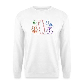 Surfing Wakeboard Surfbrett Wasserski Wassersport - Unisex Pullover - Weiß - Vorne