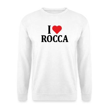 t-shirt I love Rocca t-shirt idée cadeau - Sweat-shirt Unisexe - blanc - Devant